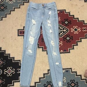 Distressed Light Blue Women's Jeans